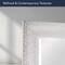 Head West 29" Chrome & White Tile Textured Frame Vanity Mirror